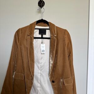 Banana Republic Camel Velvet Blazer